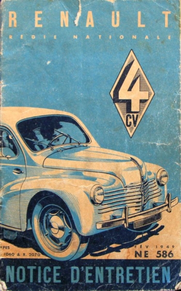 Renault 4 CV Owner Manual 1949 (4433)